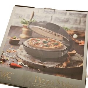 CWC Electric Pizza Maker with Dual Temperature Control - Black